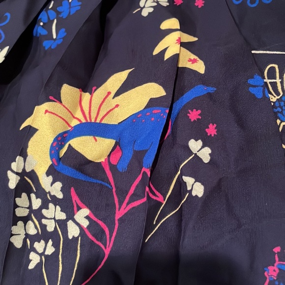 ModCloth pleated Dino floral skirt - Picture 4 of 5